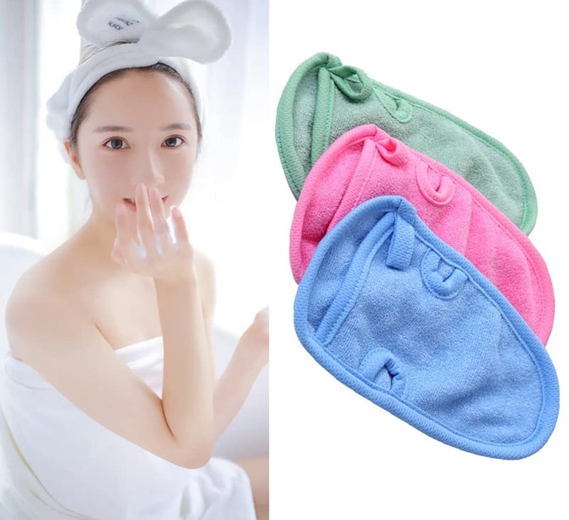 Elandy 3PCS Adult Bathing Gloves Mitts Shower Bathroom Skin Face Body Wash Massage Loofah Scrub Spa Mitt(Color Random) - Image 2